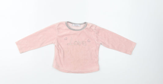 Early Days Baby Pink Polyester Pullover Jumper Size 18-24 Months Button