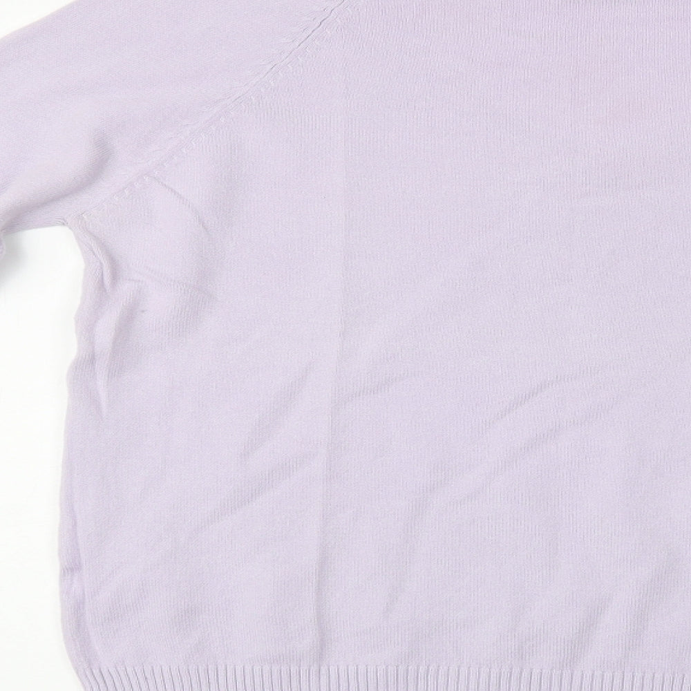 Womens UK Size L Preworn Purple Pullover Jumper
