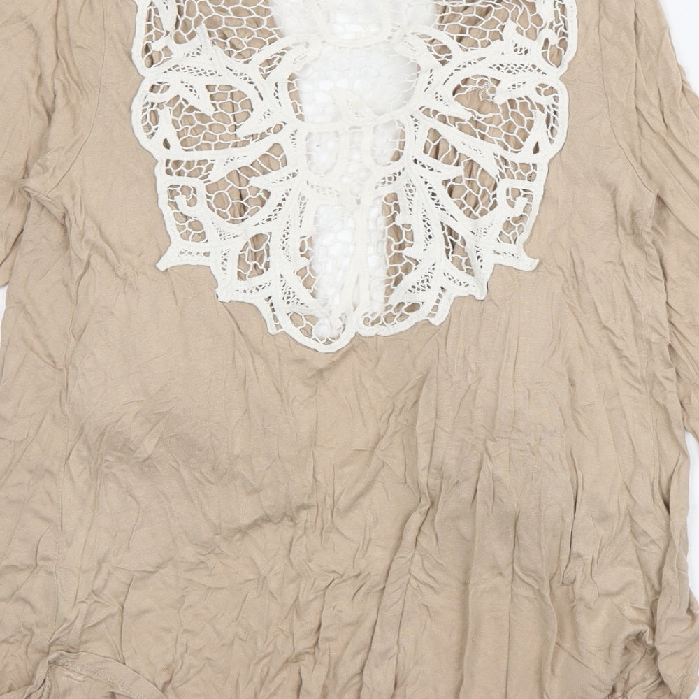 Womens UK Size 12 Atmosphere Beige Cardigan Jumper