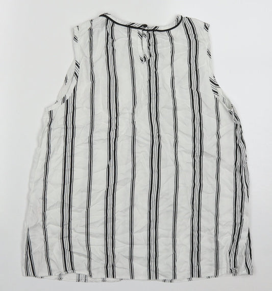 Womens UK Size 12 Dorothy Perkins White Basic Tank