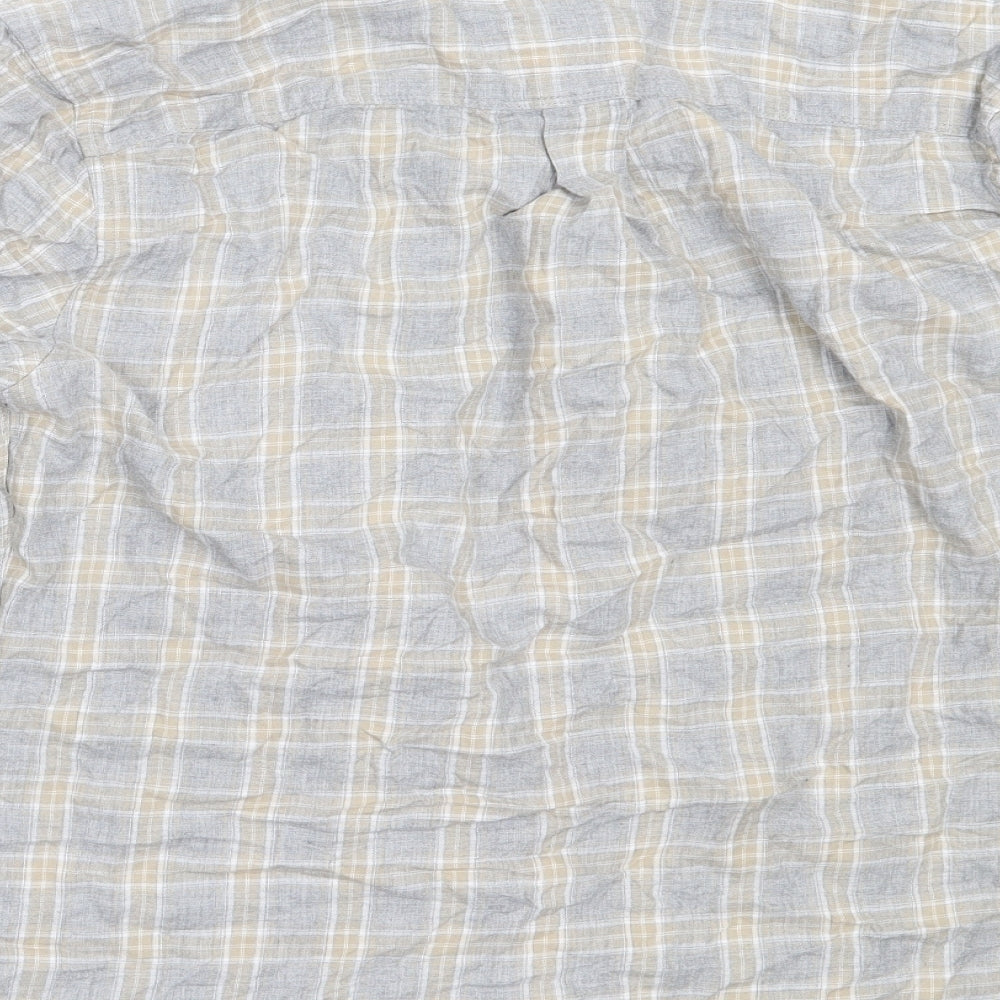 Mens UK Size L Hammond & Co Grey Button-Up Long Sleeve Casual Shirt