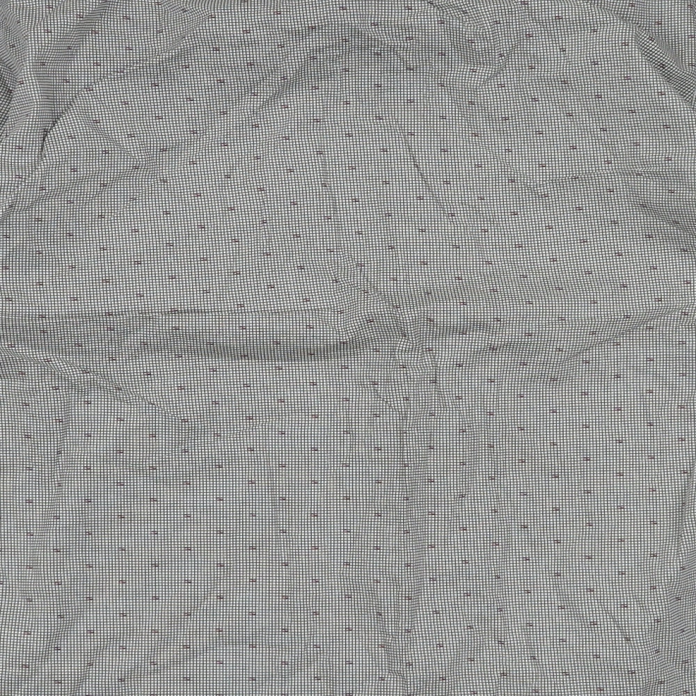 Mens UK Size S Marks and Spencer Blue Button-Up Long Sleeve Casual Shirt