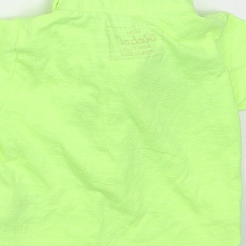 Primark Boys Green Polyester Basic Polo Size 6-9 Months Collared Button