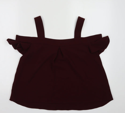 Womens UK Size 10 Topshop Purple Basic Tank