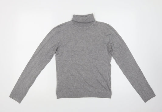 Womens UK Size L Pull & Bear Grey Pullover Jumper