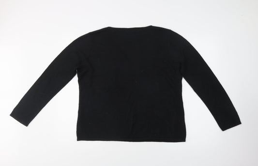 Womens UK Size L Bm Collection Black Pullover Jumper