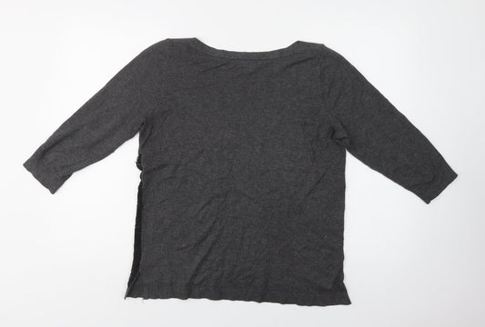 Womens UK Size 14 Papaya Grey Pullover Jumper
