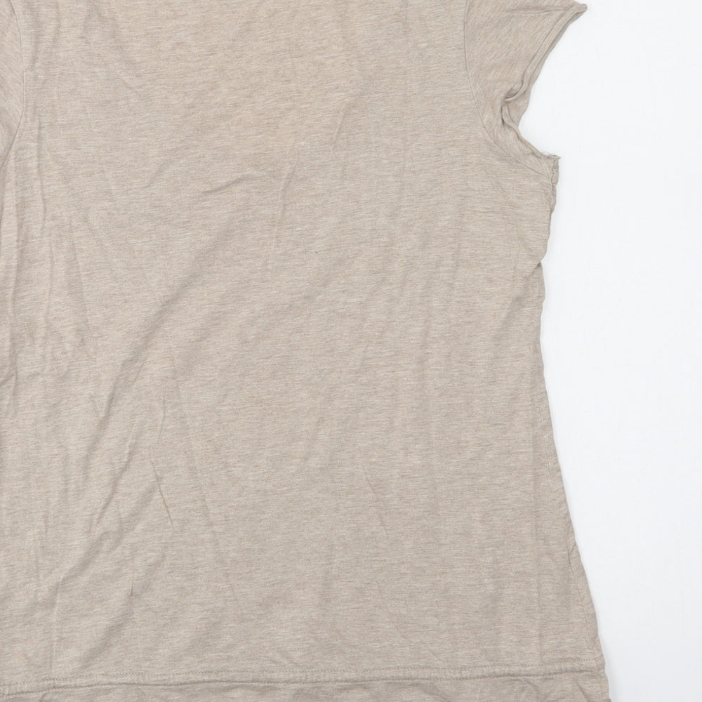 Womens UK Size 10 M&S Beige Basic Blouse
