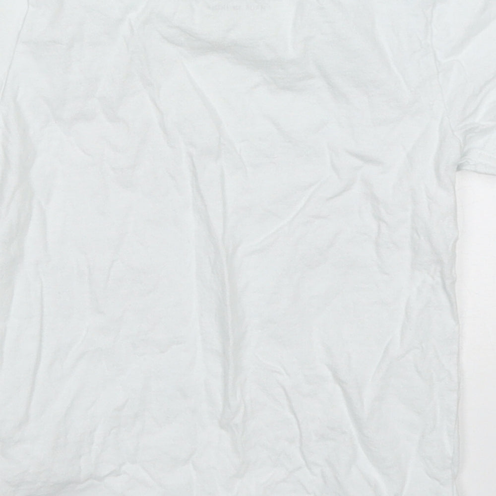 Primark Boys White Cotton Basic T-Shirt Size 18-24 Months Crew Neck Pullover - Surf Dude