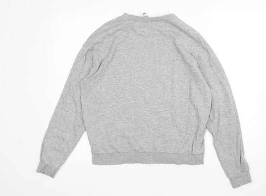 H&M Womens Grey Cotton Pullover Sweatshirt Size M