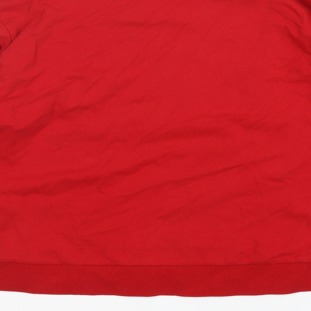 H&M Womens Red Cotton Pullover Sweatshirt Size M