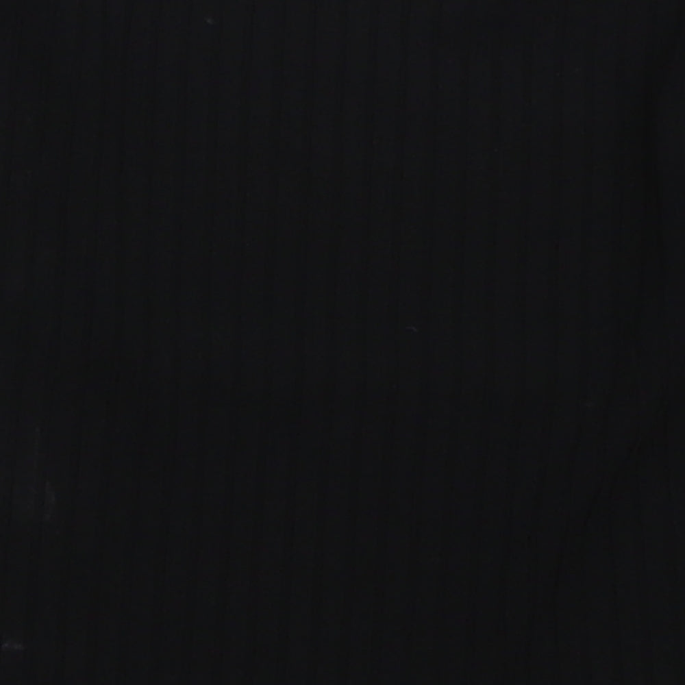 I SAW IT FIRST Womens Black Polyester Cropped Tank Size 8 Scoop Neck