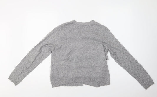 Womens UK Size 14 M&S Grey Cardigan Jumper
