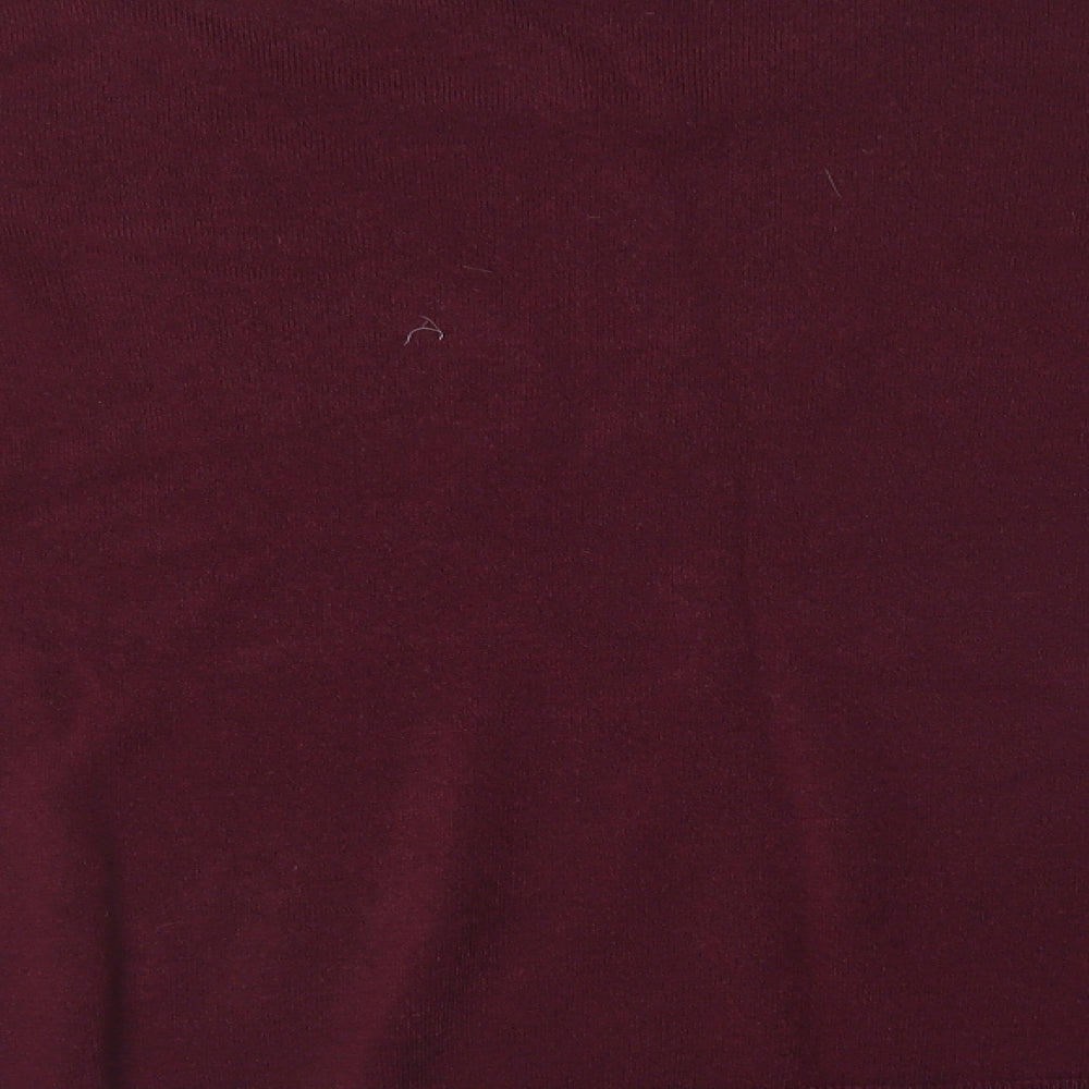 M&S Mens Purple V-Neck Acrylic Pullover Jumper Size L