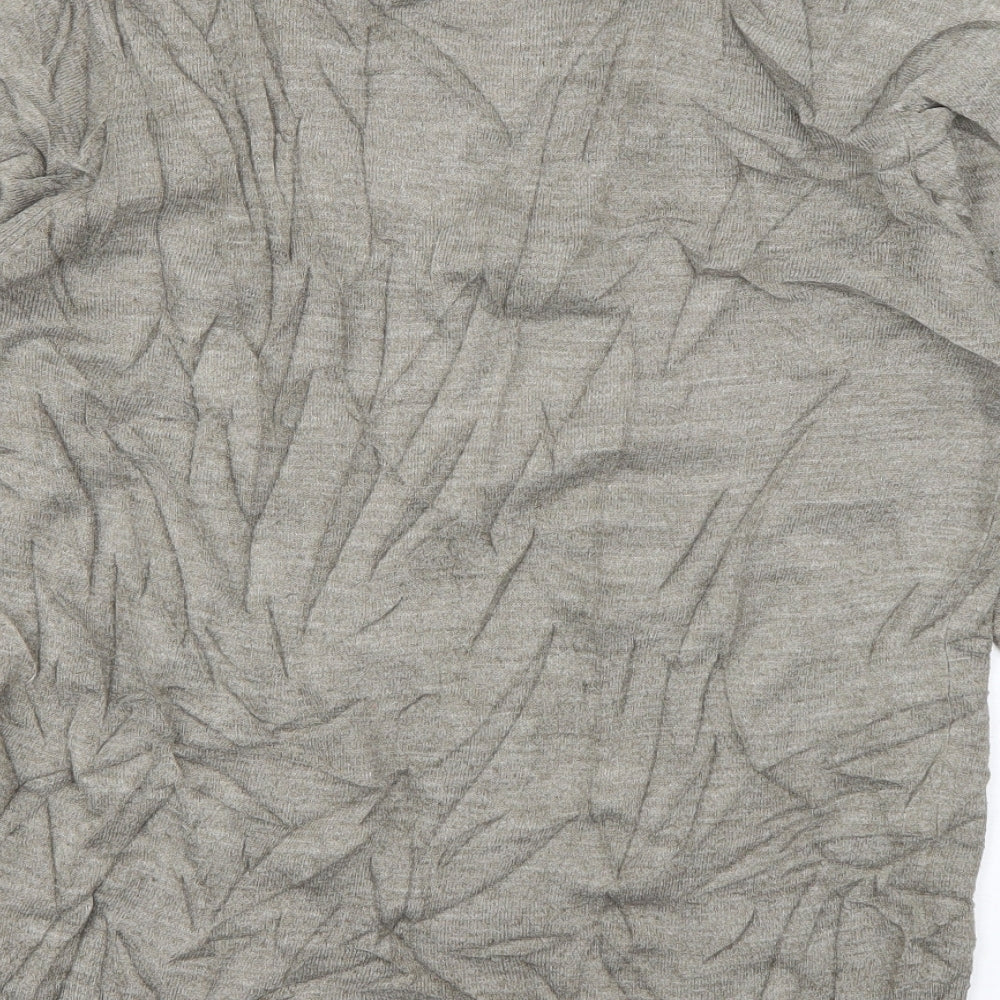 Marks and Spencer Mens Grey V-Neck Acrylic Pullover Jumper Size M