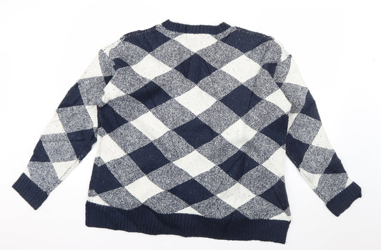 Womens UK Size L Marks and Spencer Blue Pullover Jumper