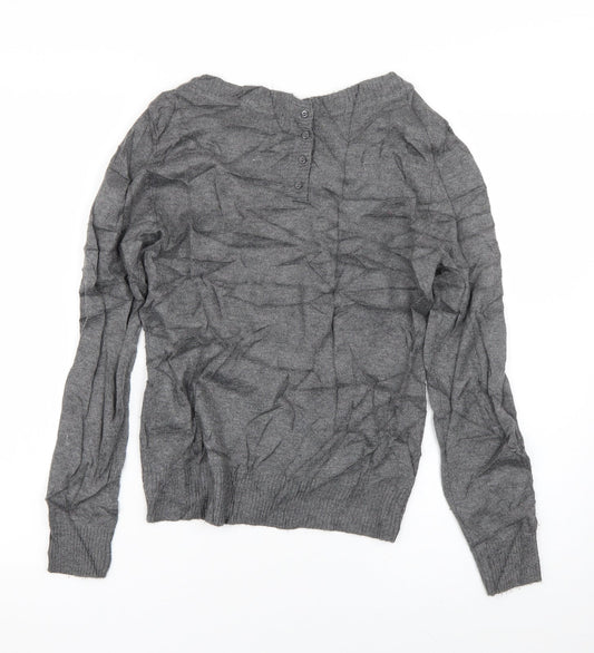 Womens UK Size XS H&M Grey Pullover Jumper