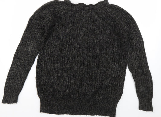 VILA Mens Green Crew Neck Acrylic Pullover Jumper Size S