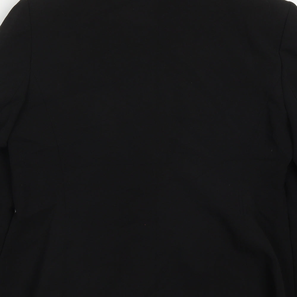 Select Womens Black  Polyester Jacket Suit Jacket Size 14