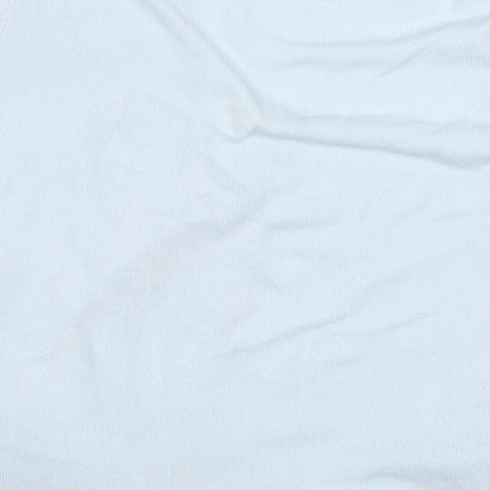 BHS Womens Blue V-Neck Acrylic Cardigan Jumper Size 18