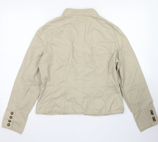 Papaya Womens Brown Jacket Size 14 Button