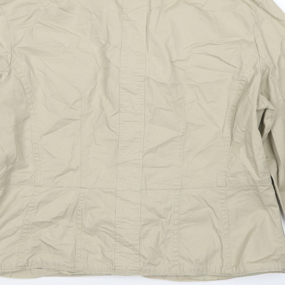 Papaya Womens Brown Jacket Size 14 Button