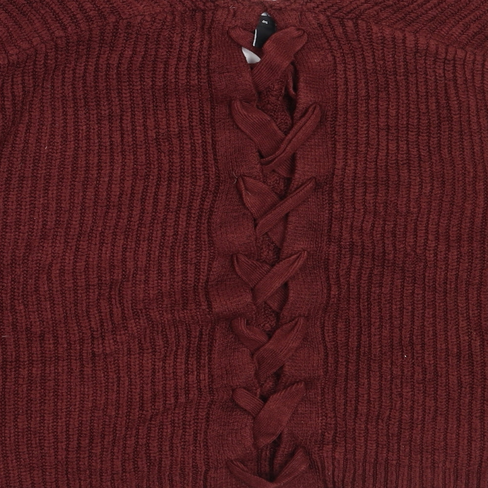 Womens UK Size S New Look Brown Pullover Jumper