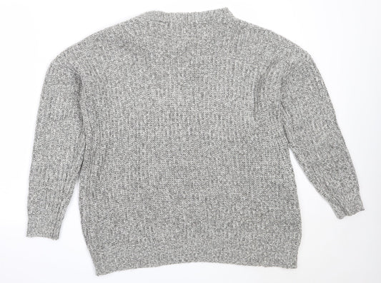 Womens UK Size L Papaya Grey Pullover Jumper