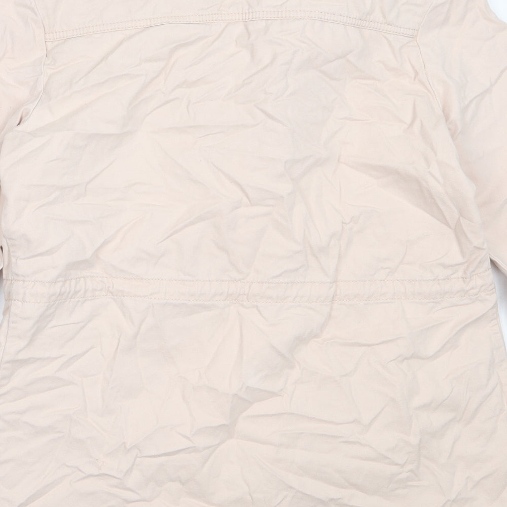 Brand and care label for Dorothy Perkins women’s pink jacket coat, size UK 8