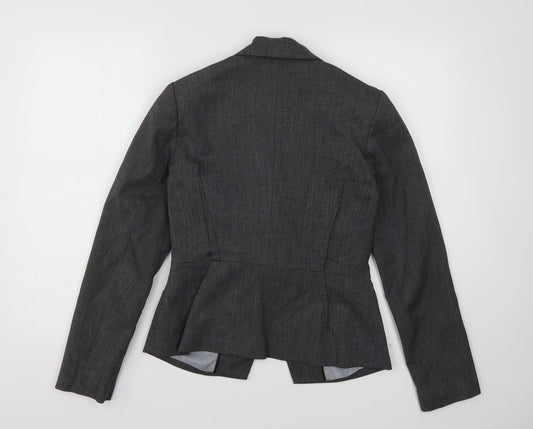 Debenhams Womens Grey Jacket Blazer Size 10 Button