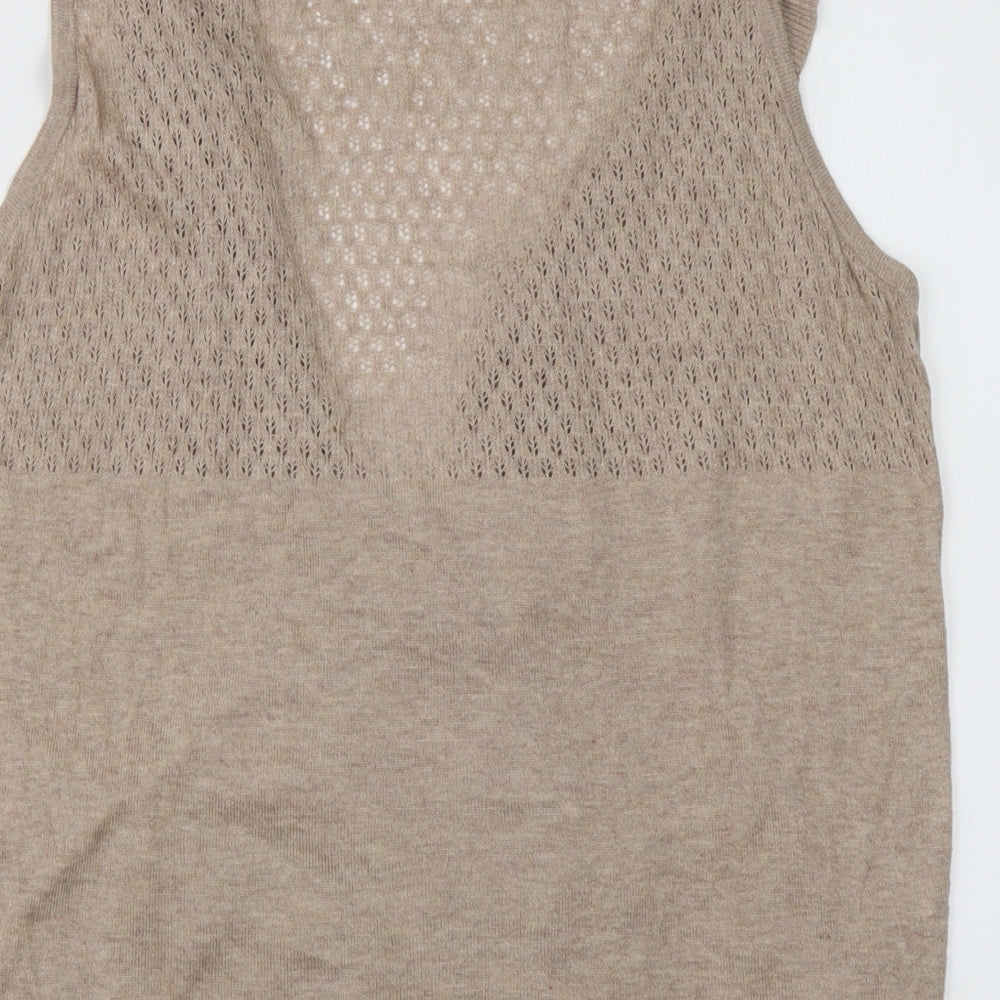 Womens UK Size 16 New Look Brown Cardigan Jumper