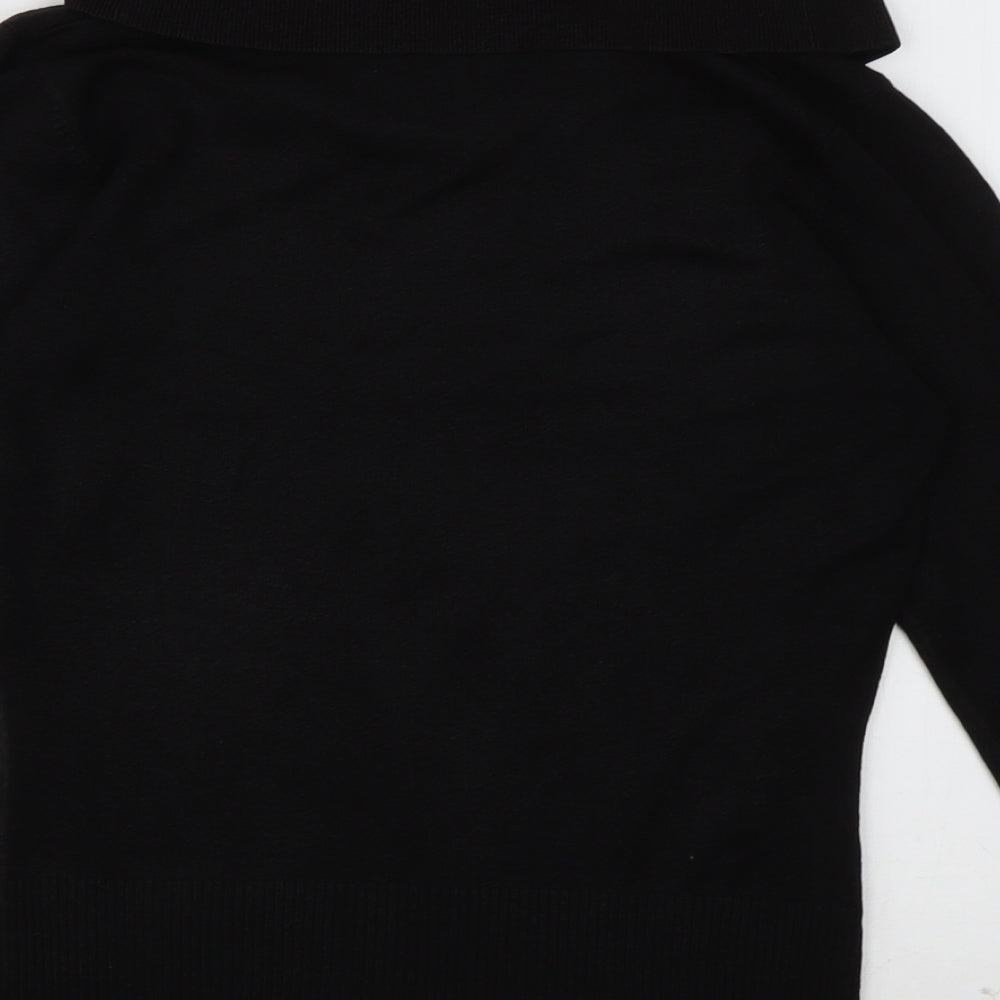 Principles Womens Black Acrylic Pullover Sweatshirt Size 10 Pullover