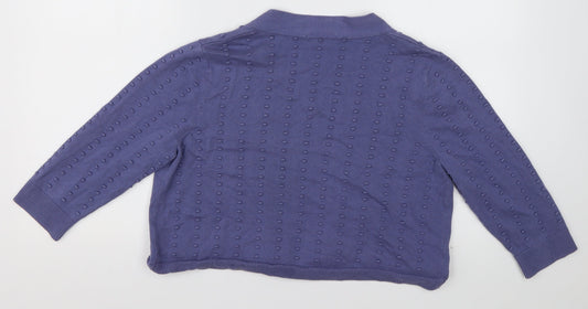 Womens UK Size 12 sainsburys Purple Cardigan Jumper