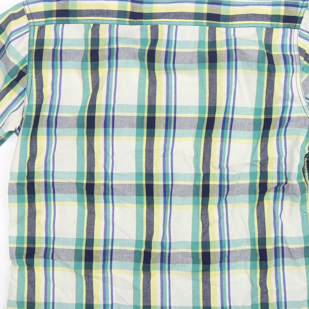 Mens UK Size M EAST Multicoloured Button-Up Short Sleeve Casual Shirt