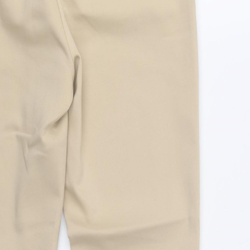 New Look Womens Beige Cotton Dress Pants Trousers Size 8 L26 in Regular Hook & Loop