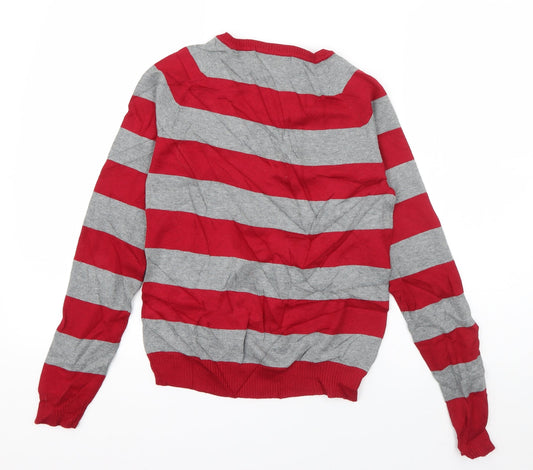 Womens UK Size S Zara Red Pullover Jumper