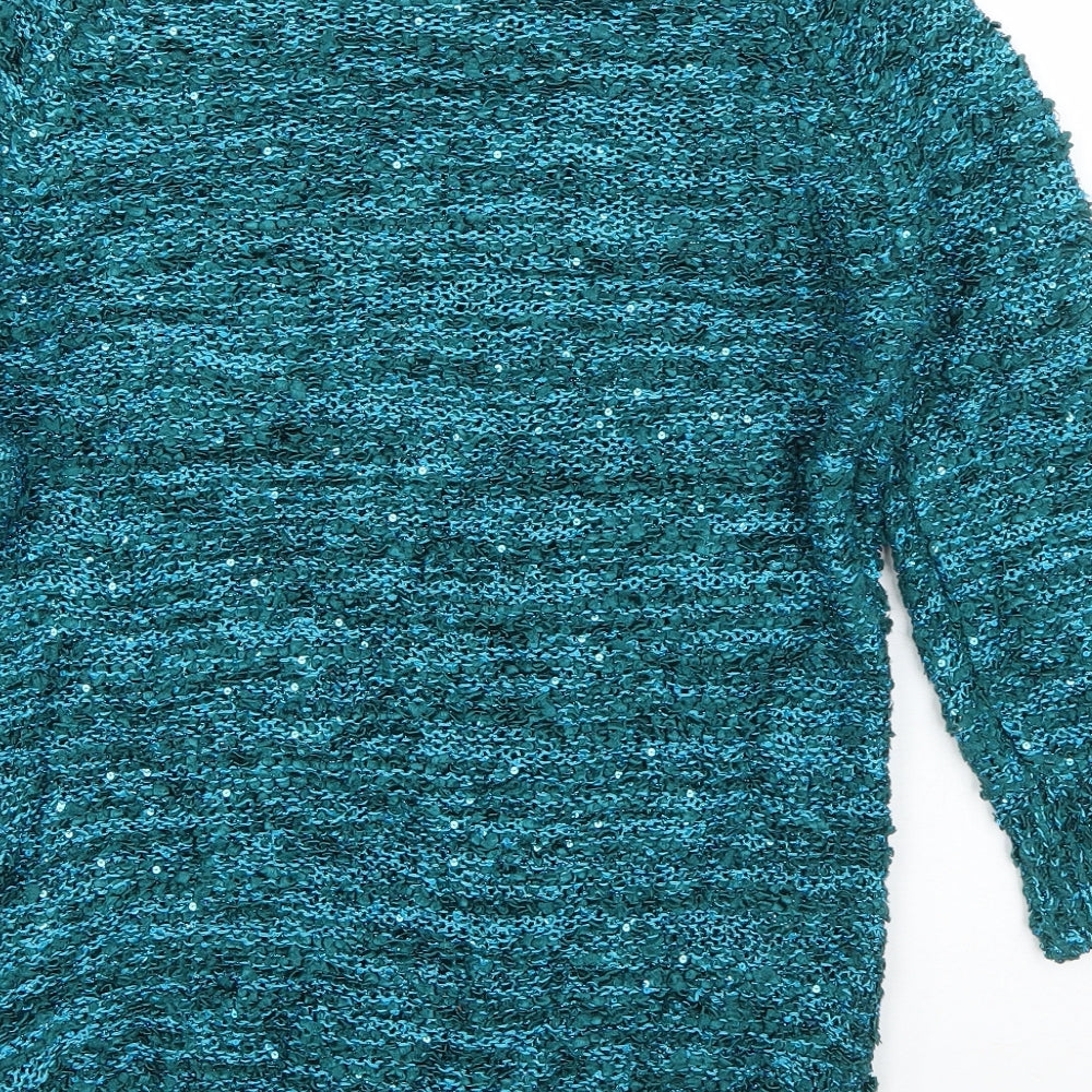 Womens UK Size XS Bonmarché Blue Pullover Jumper