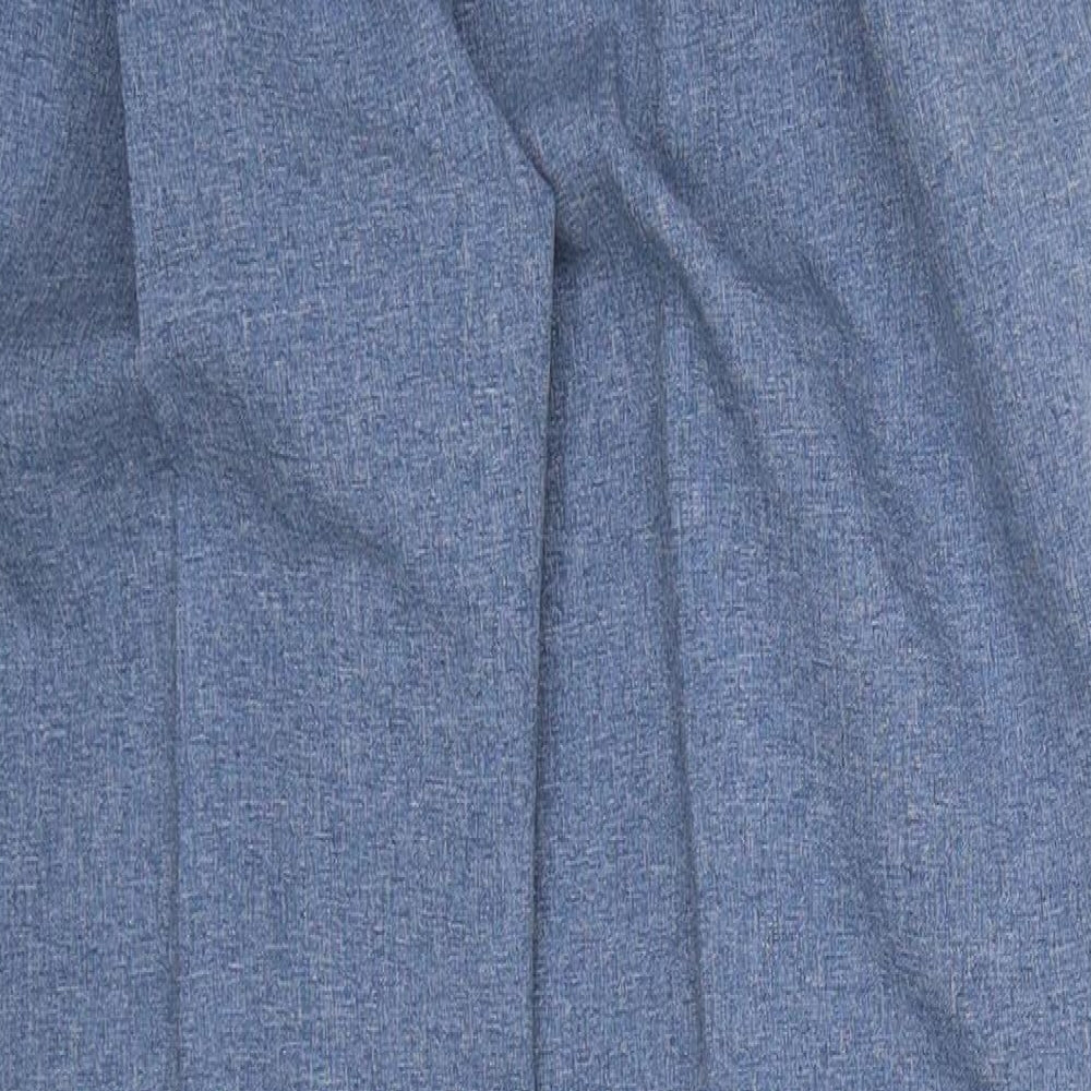 Simply Be Womens Blue Polyester Trousers Size 12 L26 in Regular