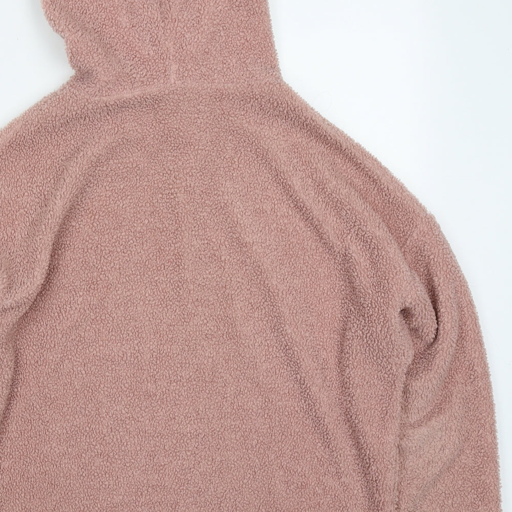 New Look Womens Pink Polyester Pullover Hoodie Size 8 Pullover