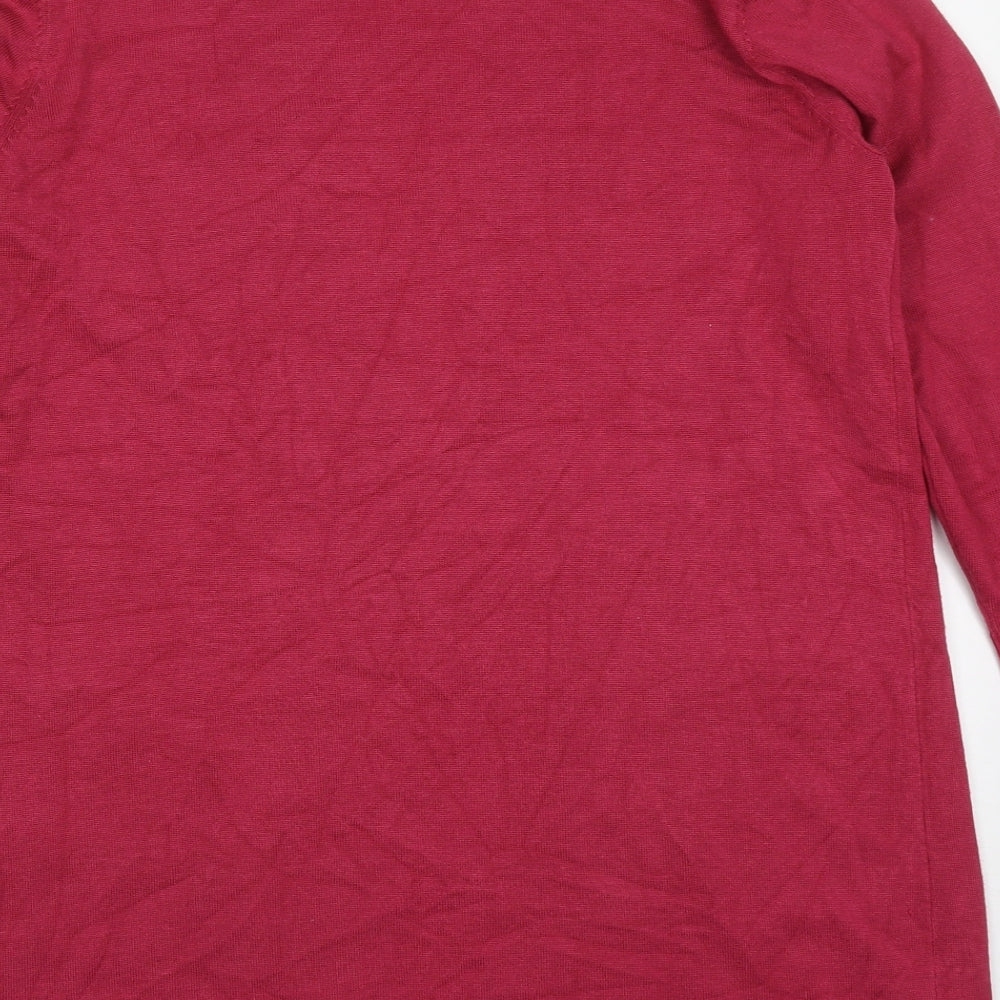 Primark Womens Pink V-Neck Viscose Cardigan Jumper Size 12