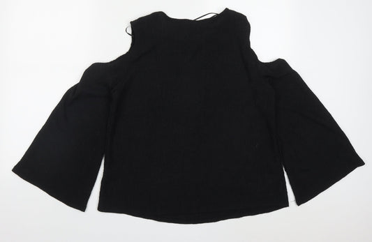 Womens UK Size M H&M Black Basic T-Shirt