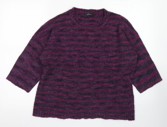 Womens UK Size L BM Collection Purple Pullover Jumper