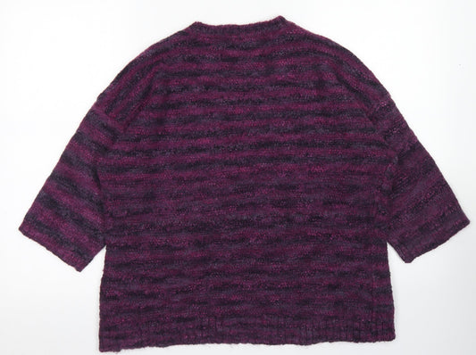 Womens UK Size L BM Collection Purple Pullover Jumper