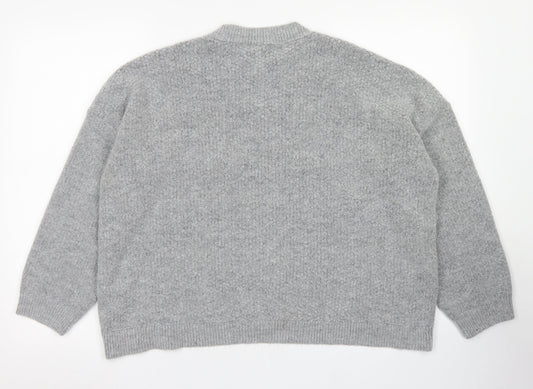 Womens UK Size M Peacocks Grey Pullover Jumper