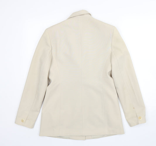 George Womens Beige Polyester Jacket Suit Jacket Size 10