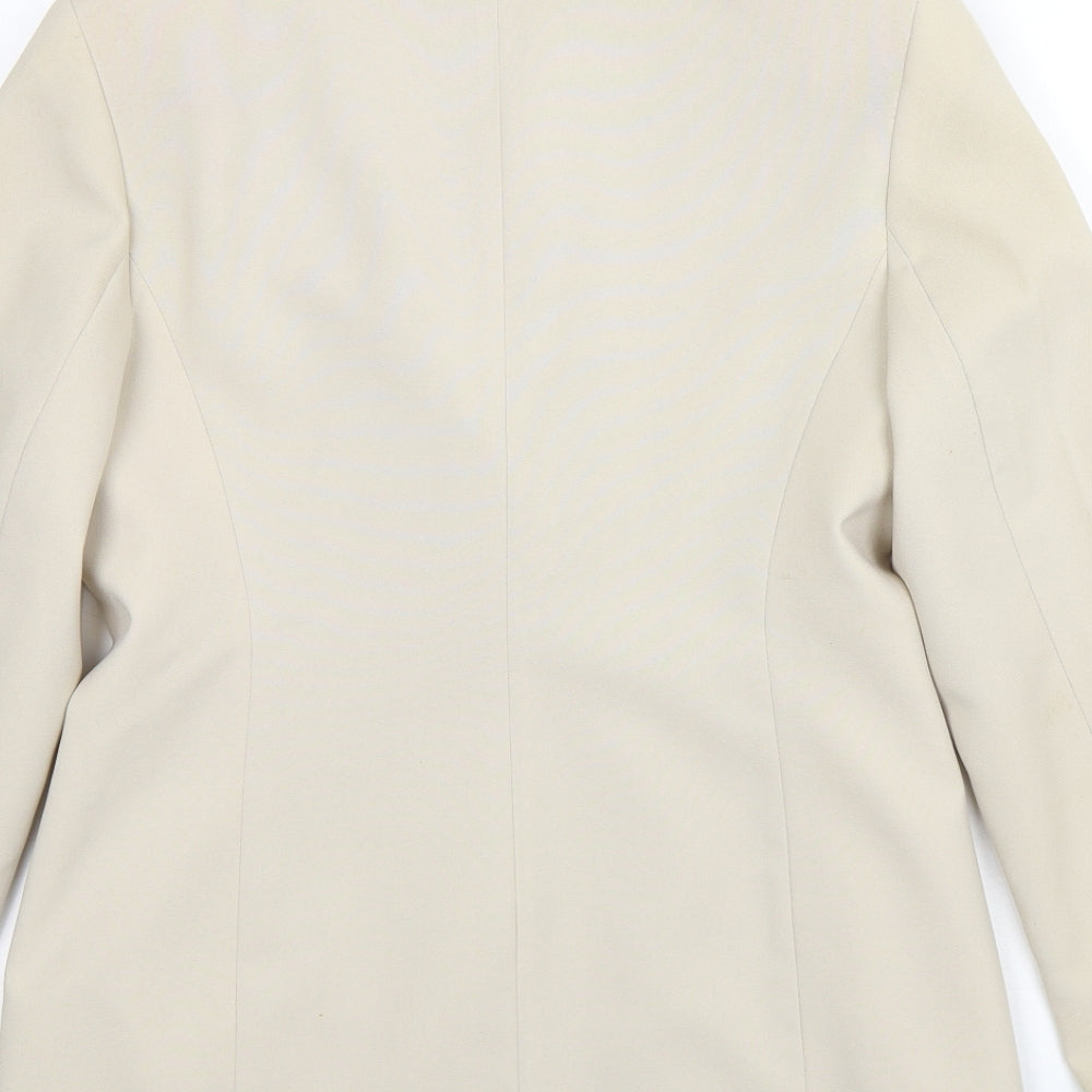 Brand and care label for George women’s beige polyester jacket suit jacket, size UK 10