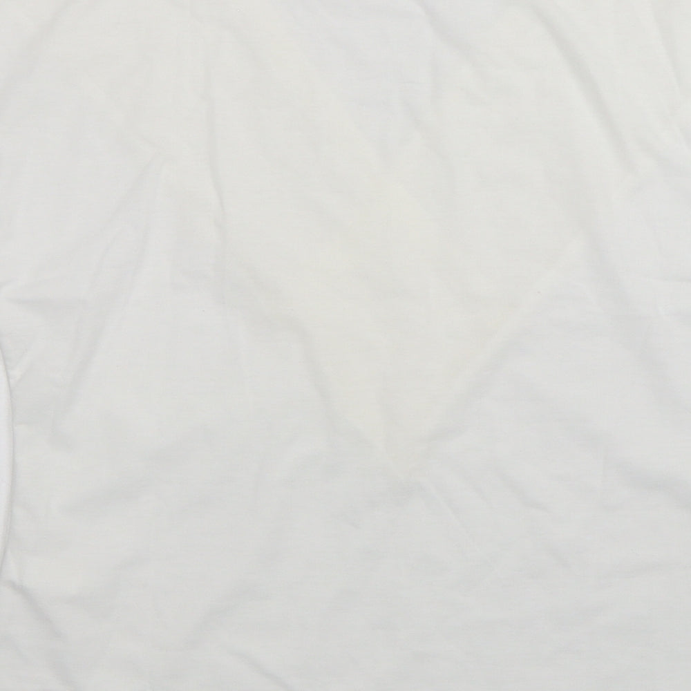 Womens UK Size M Preworn White Basic T-Shirt