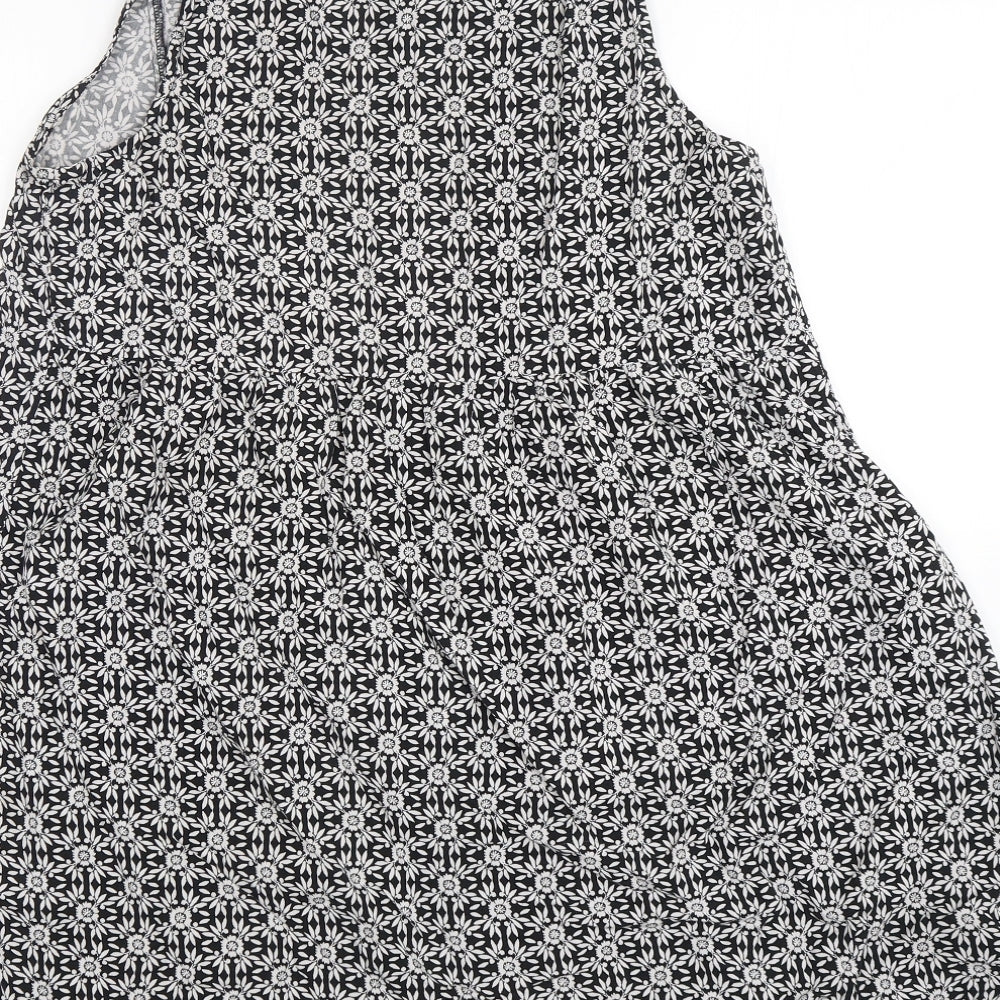 Old Navy Womens Multicoloured Floral Viscose A-Line Size M V-Neck