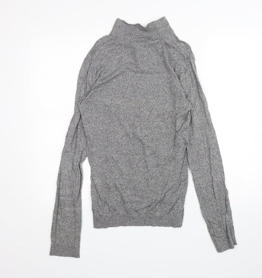 ASOS Mens Grey Cotton Polo Size S Collared