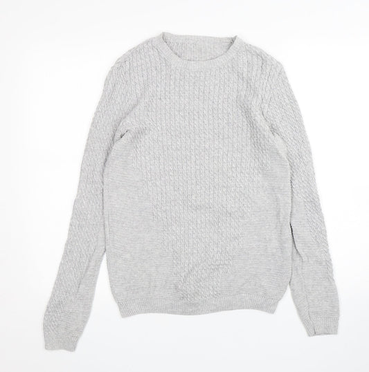 Mens UK Size S ASOS Grey Pullover Jumper